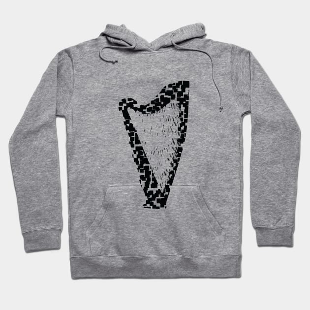 Harp Disjoined Hoodie by GramophoneCafe